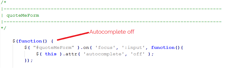 autocomplete off